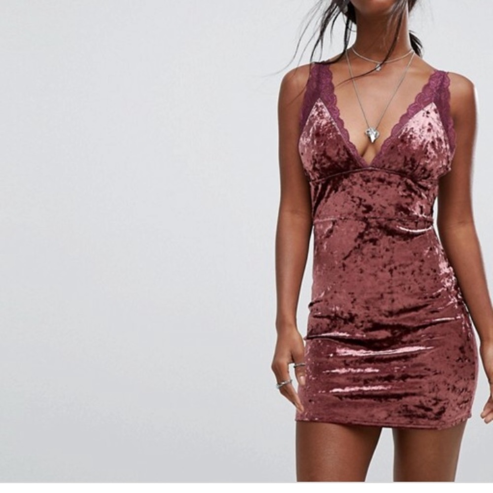 FREE PEOPLE Viper Velvet Bodycon Dress